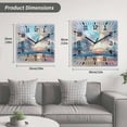thumbnail image 5 of Blue Gray Coastal Wooden Wall Clock Silent Non Ticking, Oil Painting Modern Abstract Art Square Wall Clocks Battery Operated, Decor Clock for Home Office, Living Room, Kitchen, 12 Inch, 5 of 9