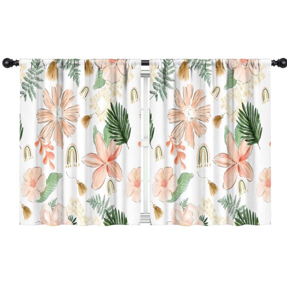 Blackout Kids Curtains,Pioneer Flower Floral Print Pattern Childrens Insulated Curtains Set Of 2,Bedroom Essentials,Toddler Room Decor 42"x54"