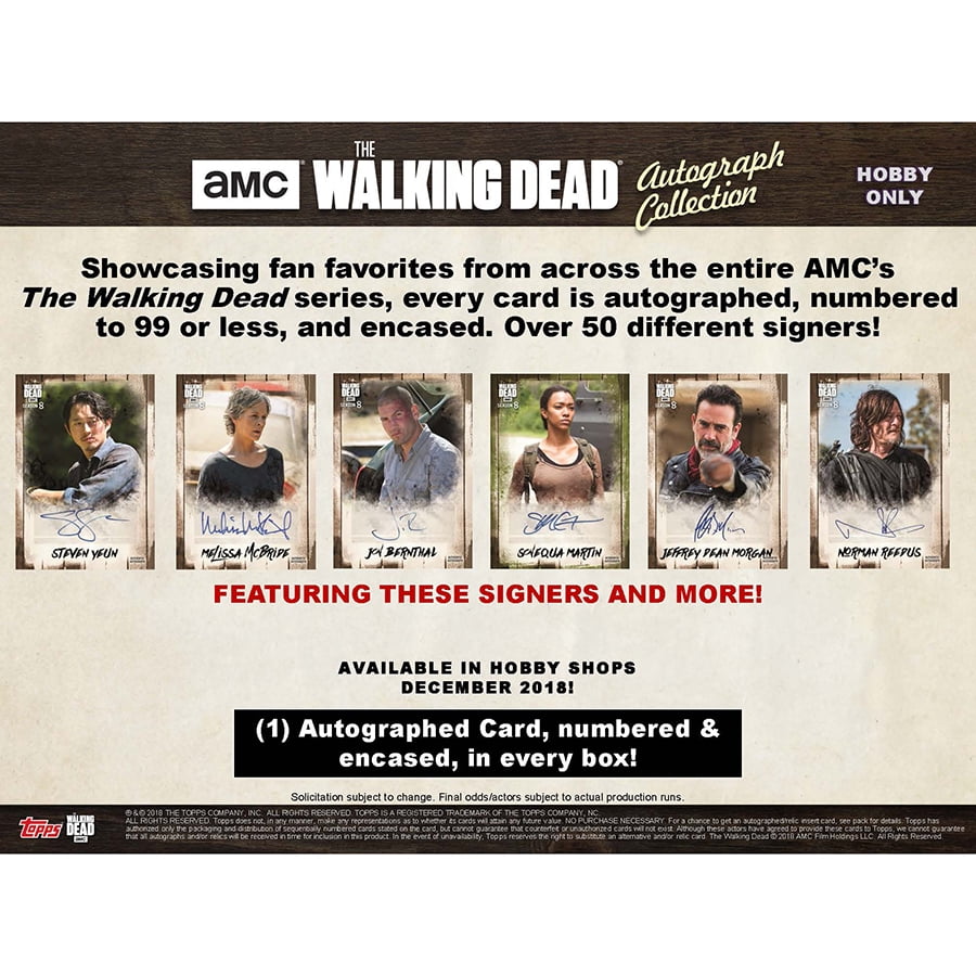 THE WALKING DEAD AUTOGRAPH COLLECTION HOBBY BOX TOPPS 2018 