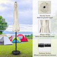 thumbnail image 2 of Simple Deluxe 7.5' Patio Outdoor Table Market Yard Umbrella with Push Button Tilt/Crank, 6 Sturdy Ribs for Garden, Deck, Backyard, Pool, 7.5ft, Beige, 2 of 5