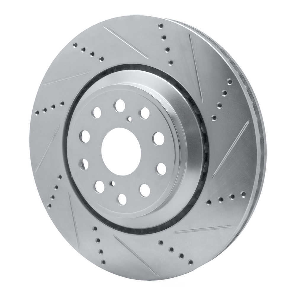 Dynamic Friction Company 631-75019D DFC Brake Rotor - Drilled And Slotted - Silver