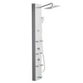 thumbnail image 1 of KFFKFF Shower Panel Tower System with Rainfall Shower Head, LED, 49 in Brushed Stainless Steel Shower Column, 4-Function Faucet, Wall-Mount Rain Massage System, 1 of 9