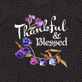 thumbnail image 4 of Inktastic Thankful and Blessed Inspirational Saying with Flowers Women's Plus Size T-Shirt, 4 of 5