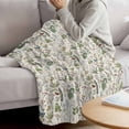 thumbnail image 3 of Botanical Blanket Soft Cozy Warm Throw Blanket for Couch, Plush Fuzzy Flannel Fleece Blankets for Sofa, Vintage Floral Wildflower Country Leaf Plant Bed Blankets Lightweight Gifts for Women, 32"x48", 3 of 9