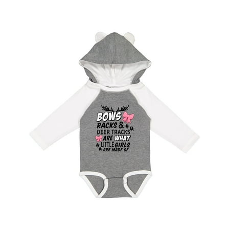 

Inktastic Hunting Season Bows Racks & Deer Tracks Gift Baby Girl Long Sleeve Bodysuit