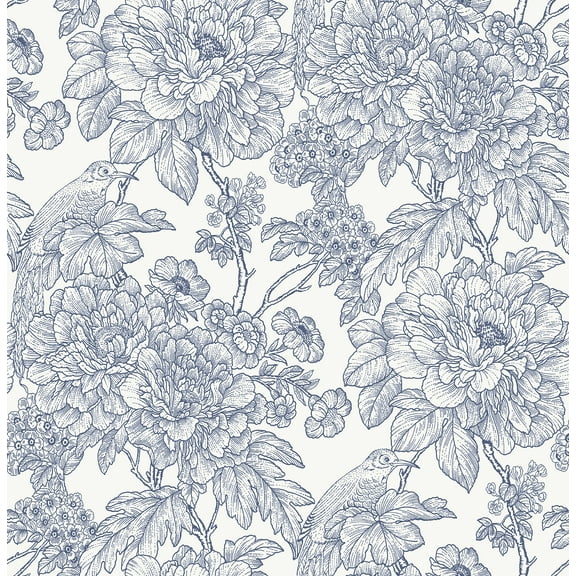 Nuwallpaper Blue Sudbury Peel & Stick Wallpaper