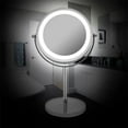 thumbnail image 2 of Makeup Mirror 7 Inch LED Makeup Mirror With Light 360 Degree Rotating Double Sided Lighted Mirror Portable Magnifying Vanity Mirror, 2 of 8