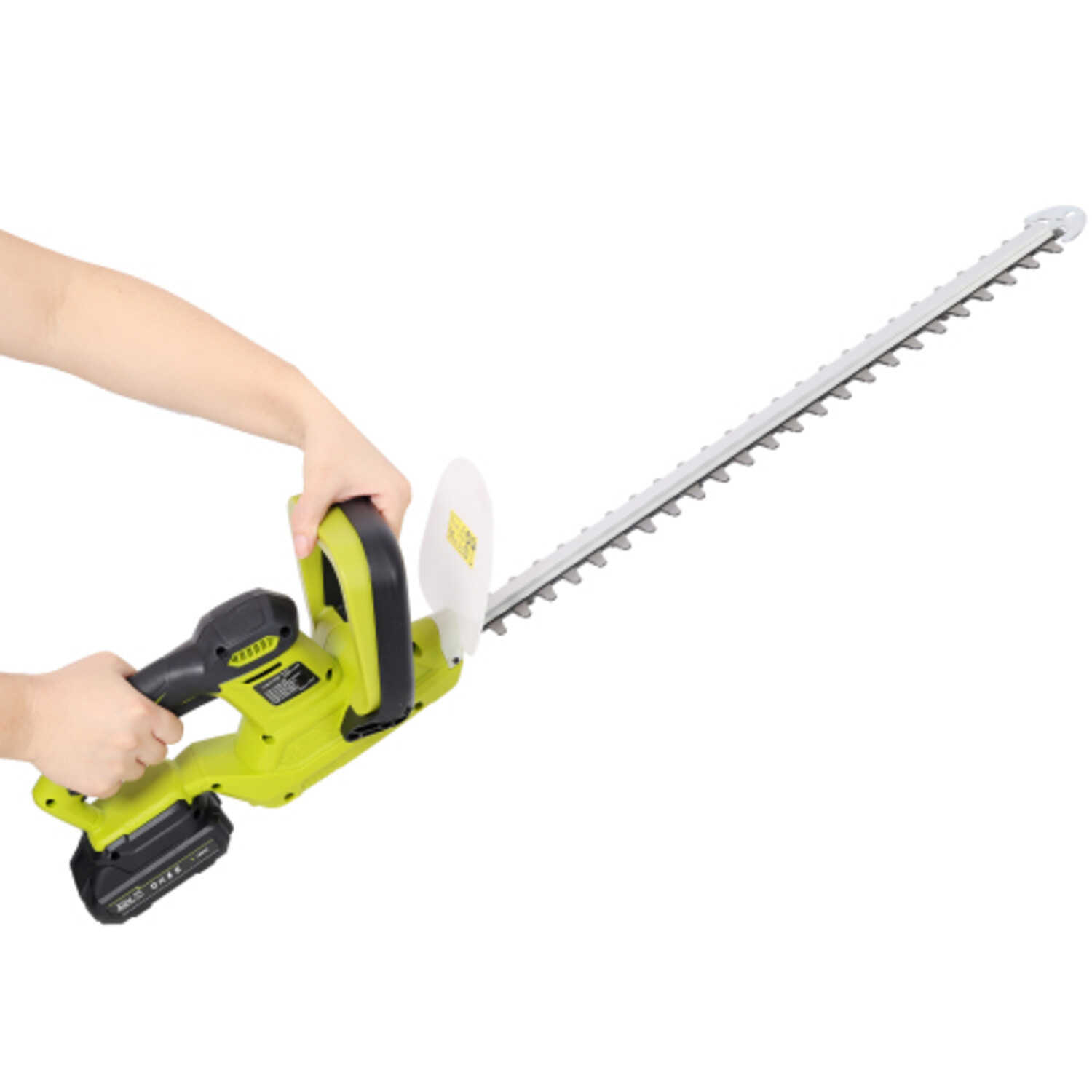21V DC Hedge Trimmer 21inch Steel Blade Brush Motor With Battery & Charger For Lawns Bushes Garden Landscaping