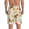 thumbnail image 3 of Gaeub Monkeys in the Jungle Printed Men's Short Pajama Pants, Lightweight Lounge & Sleep Bottoms Keep You Cool - 3X-Large, 3 of 9