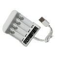 thumbnail image 3 of kurtrusly Plastic AAA/AA Battery Charger Portable Indicator Light Short-circuit Protection USB Interface Electric Toy Charging Adaptor, 3 of 7