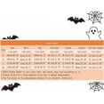 thumbnail image 6 of Halloween Pajamas Women Pants Set Satin Silk Casual Soft Comfort Pumpkin Print Halloween Pumpkin Set Notch Collar Sleepwear Set for Women Teen Girls, 6 of 6