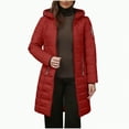 thumbnail image 2 of Towmus Winter Coats for Women Plus Size Quilted Puffer Down Fleece Warm Thicken Hooded Parka Jacket Pocket Zip Padded Outerwear, 2 of 7