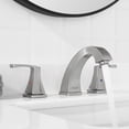 thumbnail image 4 of PARLOS Widespread Double Handles Bathroom Faucet with Pop Up Drain and cUPC Faucet Supply Lines, Brushed Nickel, 4 of 10