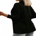 thumbnail image 3 of Veste Blazer Décontractée pour Femmes à Revers, Manches Longues, Ouverte à l'Avant, Tenue de Travail/bureau, Blazer, 3 of 11