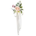 thumbnail image 4 of Respaldo de silla Pasillo de flores Arreglo floral de banco Flores artificiales Silla de pasillo champán, 4 of 9
