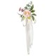 thumbnail image 4 of Silla de boda rústica con flores, decoración para pasillo de boda, banco creativo al aire libre con flores champán, 4 of 9