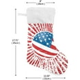 thumbnail image 2 of Coolnut 2 PCS Christmas Stocking American Flag Big Warm 17.7 x 12 Inch Hanging Xmas Stockings Decoration for Family Holiday Party Ornaments Decor Fireplace, 2 of 7