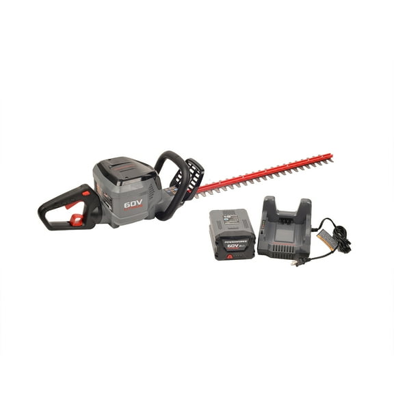 Powerworks 60V 24-inch Brushed Hedge Trimmer, 2Ah Battery and Charger Included, 2202113
