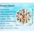 thumbnail image 3 of Dreamtimes Cartoon Circus Vintage Icons Collection Round Pattern Round Wall Clock Decorative, 10 Inch Battery Operated Quartz Analog Quiet Desk Clock for Home,Office,School, 3 of 6