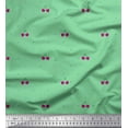 thumbnail image 1 of Soimoi Green Viscose Chiffon Fabric Cherry & Dots Fabric Prints By Yard 42 Inch Wide, 1 of 1