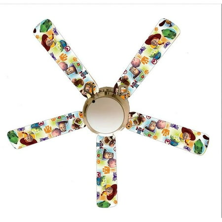 888 Cool Fans F52-0001122 52 in. Toy Story Woody & Buzz Infinity 5-Blades White Ceiling Fan with Lamp