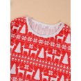 thumbnail image 4 of Christmas Family Pajamas Matching Set Print Tops and Elastic Pants, 4 of 10