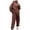 Brown, variant on Yeaiivve Womens Lounge Sweatsuit Sets 2 Piece Fall Outfits Oversized Pullover Hoodie and Jogging Sweatpants Y2K Tracksuit Black S