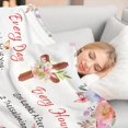 thumbnail image 3 of Baptism Gifts for Girls Christian Throw Blanket 50x60, Christian Blanket Pink Gifts for Women Wife Mom Sister Girlfriend Daughter, Confirmation Gifts for Teen Girls First Communion Gifts for Girls, 3 of 6