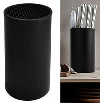 Knife Block Without Knives, Universal Knife Holder for Space Saver Knives Storage,Random Insert Knife Holder , 360° rotating knife rack without alignment