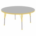 thumbnail image 7 of ECR4Kids 48in Round Everyday T-Mold Adjustable Activity Table Grey/Black - Standard Swivel, 7 of 7