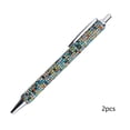 thumbnail image 2 of Hyknon 2Pcs Ballpoint Pen, Retractable Bling Rhinestone Metal Writing Pen, Crystal Decorated Ballpoint Pen, Black Ink Stationery Supplies, Sparkly Pen for Journaling Office Gifting, Camouflage, 2 of 7