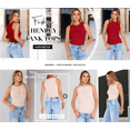 thumbnail image 4 of ANRABESS Summer Tops for Women Button Down Henley Ribbed Tank Tops Sleeveless V Neck T Shirts 2026 Dressy Casual Slim Fitted Basic Tee Tops Brown L, 4 of 12