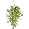 Moonvvin Teardrop Wreath Pendant Garland Simulation Flower Door Lintel Plastic Silk Cloth Home Decoration Artificial Floral Swag
