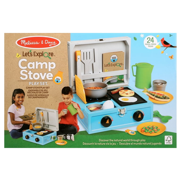 Melissa & Doug Let's Explore Camp Stove Play Set – 24 Pieces