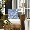 thumbnail image 5 of Outdoor/Indoor Throw Pillows Covers, Decorative Throw Pillows Covers , 18"x18" Square Throw Pillows Covers Bed, Couch, and Patio Furniture, Set of 2, Floral Bluish Violet, 5 of 7