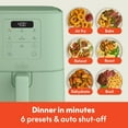 thumbnail image 3 of bella 4 Qt Slim Digital Air Fryer with EverGood™ Ceramic Nonstick Coating, 6 Preset Cooking Options, Seaglass, 3 of 9