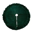 thumbnail image 1 of Visland Velvet Christmas Tree Skirt 48 Inch Ruffled Holiday Tree Skirt Rustic Xmas Tree Decoration Soft Festive Tree Apron for Cozy Celebrations, 1 of 8