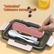 thumbnail image 4 of Almacenamiento y organización de cocina, lonchera portátil con compartimentos, aislada y sellada para estudiantes y oficinistas que se puede calentar en microondas. Loncheras de plástico con cuchillo, 4 of 6