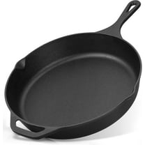 Zulay Kitchen Pre-Seasoned Cast Iron Skillet – 12.5 Inch Heavy Duty Frying Pan for Indoor & Outdoor Cooking – Oven, Stovetop, Induction, Grill & Campfire Safe