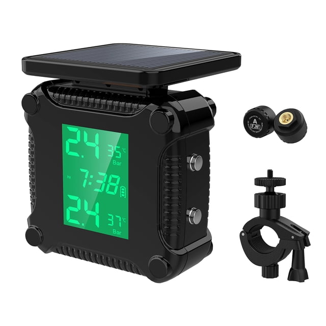 Monitoreo de presión de neumáticos inalámbrico para motocicleta, alarma de temperatura a p Carevas Monitor de presión de neumáticos