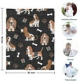 thumbnail image 4 of Basset Hounds with Bones and Presents Blanket,Comfortable Soft Flannel Throw Blanket,All Season,Warm Lightweight Blankets for Sofa Bed Couch Living Room Chair,30"x40", 4 of 4