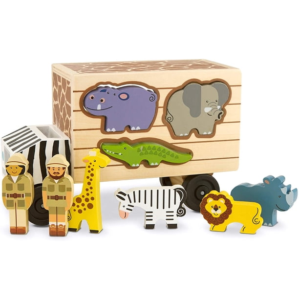 Set Camión de Rescate de Animales Safari Melissa & Doug con 7 Accesorios Hecho de Madera Infantil Melissa & Doug MD384344