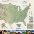 National Geographic National Parks of the United States Map, Laminated