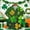 #54-Army Green, variant on Ceisia Men's St. Patrick's Day Large & Small Four-Leaf Clover Print Short Sleeve Turndown Collar Stretch Casual Shirt Army Green XL Gifts