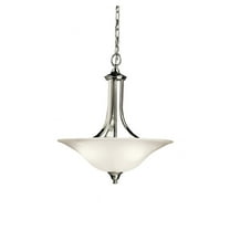 Kichler Dover 17 3/4" Wide 3-Light Brushed Nickel White Glass Pendant
