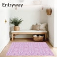 thumbnail image 3 of ODIKA 8'x10' Machine Washable Non-Slip Area Rug, Snowflake Lattice with Subtle Ombre Petal High Traffic Rug with Pad, Pink, 653586, 3 of 8