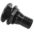 thumbnail image 2 of 1-1/2" ABS Straight Through Fitting, Boat Accessory, Black, 2 of 4