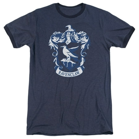 Adult Ringer - Harry Potter Ravenclaw Crest Adult Heather Ringer Shirt