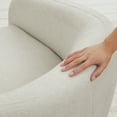 thumbnail image 6 of CHITA Swivel Accent Chairs, Modern Upholstered Fabric Arm Chair for Living Room Bedroom, Cream, 6 of 14