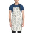 thumbnail image 2 of XMXT 1 Pcs Waterproof Kitchen Cooking Apron, Fresh Botanical Pattern Adjustable Aprons for Women Men with Pockets, 2 of 9